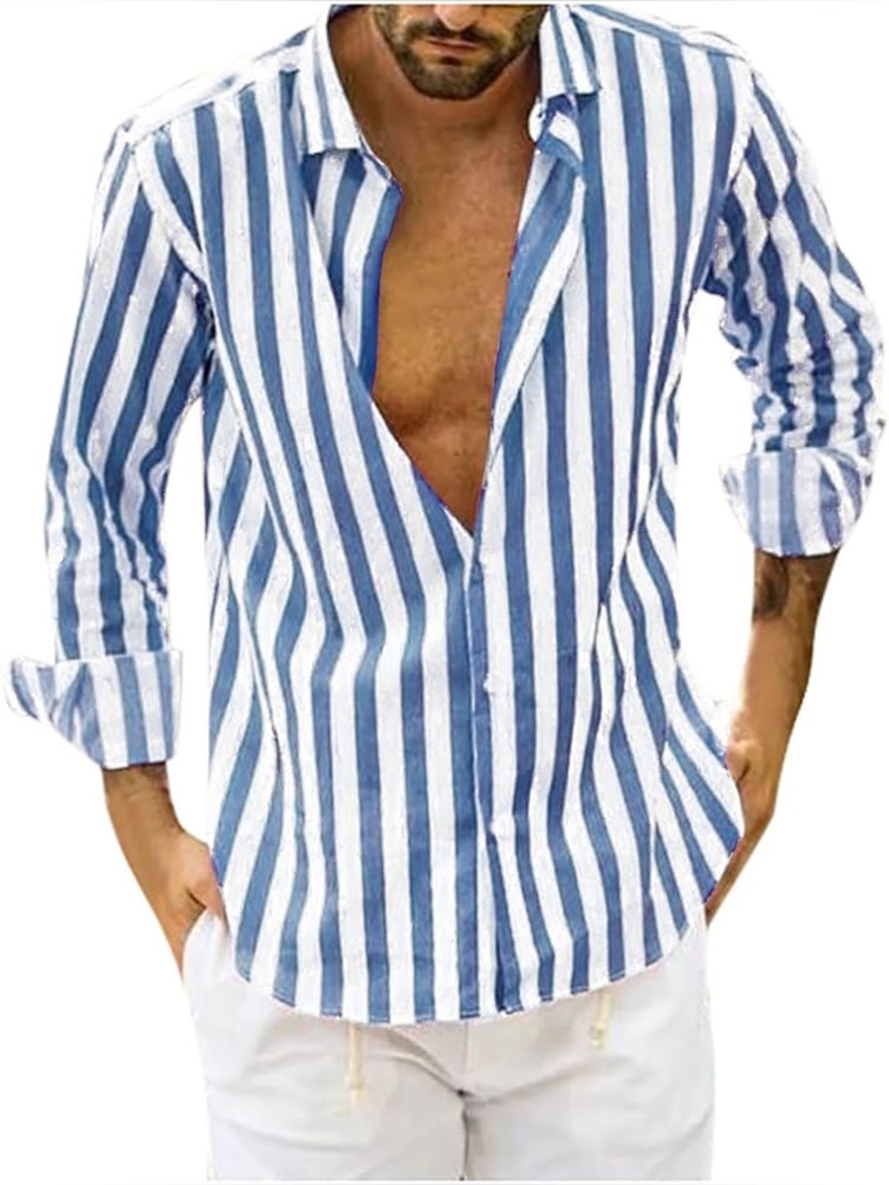 NWOT Striped Long Sleeve Button Down Shirt